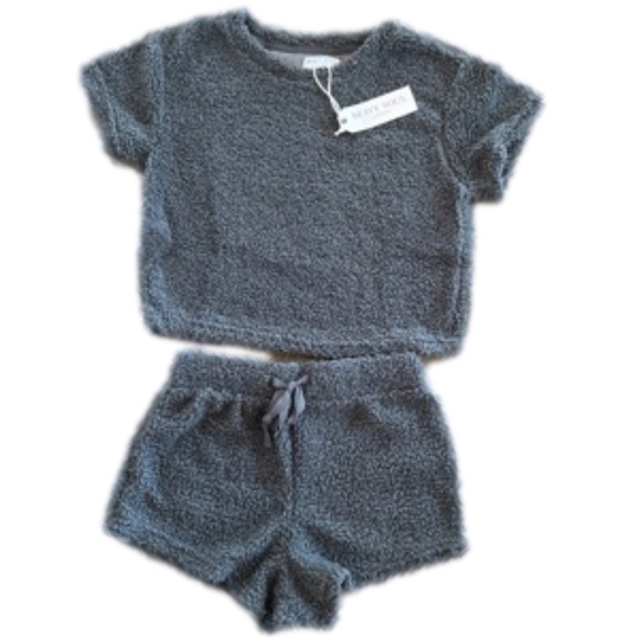 NWT Brave Soul Teddy Lounge Pajama Short Set - XS - Picture 5 of 7